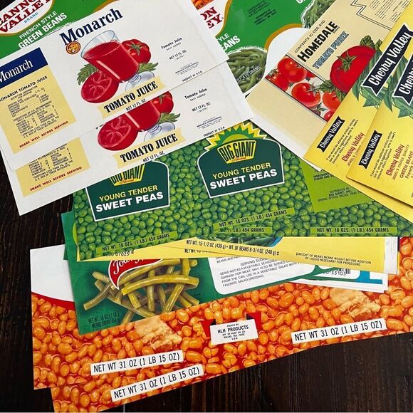 Vegetable Can Labels (New - Set of 25) - Picture 4 of 4